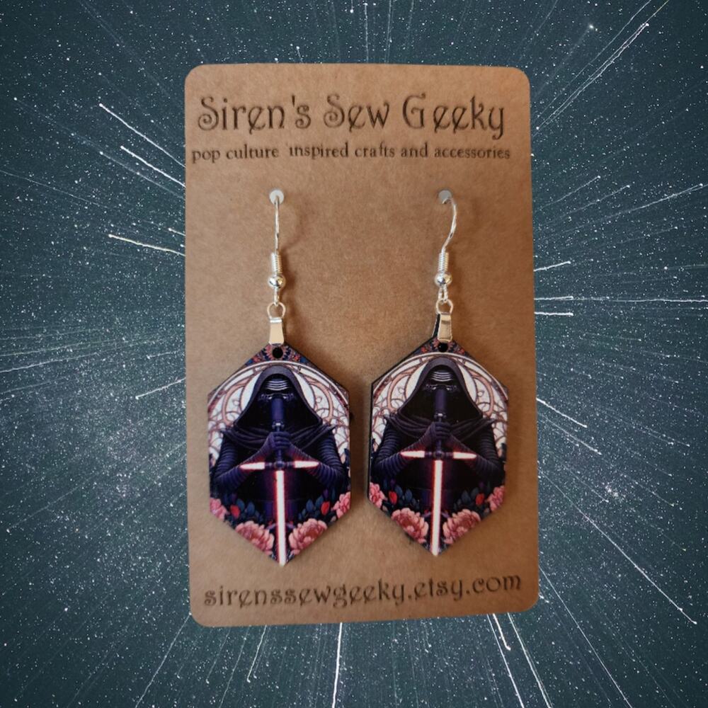Kylo Ren Star Wars First Order Earrings